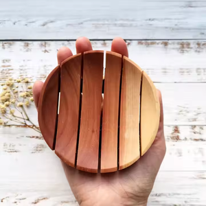 Jabonera de bambú de primera calidad, duradera, resistente al agua y elegante diseño cuadrado al por mayor de Vietnam - Product Image 4