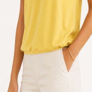 Camiseta sin mangas con cuello en V para mujer, elegante, suave, transpirable, informal, ligera, de ajuste relajado, camiseta de verano para mujer - Product Image 5