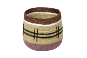 Ensemble de paniers de rangement tissés à la main avec poignées, forme bol rustique, en rotin naturel, écologique, décoration intérieure, art populaire, organisation - Product Image 4