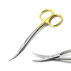 2 Piezas Tijeras Dentales La-Grange de Doble Curvatura para Recorte de Tejido y Encías, Instrumentos Quirúrgicos de Acero Inoxidable, Manuales, Certificación CE - Product Image 3