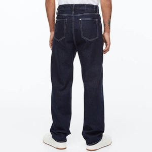Pantalon droit en denim de coton écologique de qualité supérieure, coupe classique, tissu durable pour un style décontracté, production sur mesure - Product Image 3
