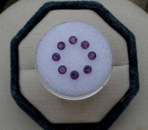 พลอยอะเมทิสต์ธรรมชาติทรงกลมเจียระไน 8 เม็ด ขนาด 3 มม. แต่ละเม็ด รับรองโดยบุคคลที่สาม สีเขียว สำหรับทำเครื่องประดับ - Product Image 5