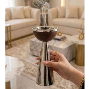Brûleur d'encens en marbre avec bouquet de sauge pour fumigation, utilisation thérapeutique en aromathérapie, support en pierre toutes saisons - Product Image 6