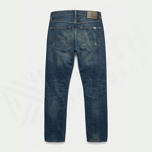 Jean slim extensible en denim pour homme, style streetwear vintage, hiver automne, couleur unie, écologique, respirant, bleu noir, pantalon décontracté - Product Image 2
