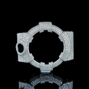 Starspire Jewels Hip Hop Iced Spiked Bezel Moissanite Octagon Watch Mod Case for 2100 Gold Plated Custom Luxury Watch <b>Frame</b> - Product Image 6