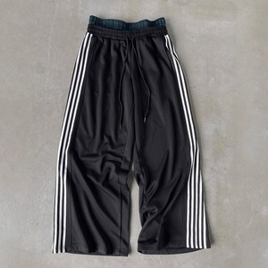 Pantalon de jogging ample et léger pour homme, décontracté, coupe large, double taille, bande latérale, séchage rapide, grande taille, streetwear - Product Image 4