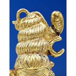Hecho a mano 3 pulgadas pequeño Lord Shiva cabeza escultura latón artículo hecho en La India - Product Image 4