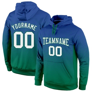 Sweat-shirt à capuche pour homme, sport, mode, nouvelle conception, sur mesure, blanc-vert dégradé, vente en gros directe de l'industrie - Product Image 1