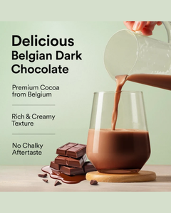 Protéine végétale de haute qualité 20-25g de protéines en poudre avec BCAA, EAA et probiotiques saveur chocolat noir belge végétalien - Product Image 5