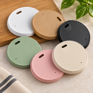 Tapas Desechables de Plástico para Vasos de Bebidas EcoRev, Antiderrames, Fáciles de Abrir, con Cierre Acanalado y Diseño de Vapor, Personalizables - Product Image 6