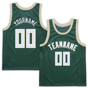 Maillot de basket-ball personnalisé noir et vert pour hommes, uniforme d'équipe sans manches en maille, nom et numéro personnalisés, chemise de sport par sublimation - Product Image 5