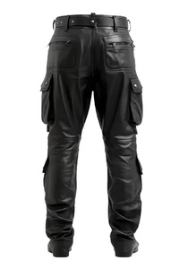 Pantalones de Motociclista de Cuero Genuino de Alta Calidad para Hombre, Corte Ajustado, Pantalones de Carreras de Motocicleta Negros, Suministro al por Mayor OEM - Product Image 3