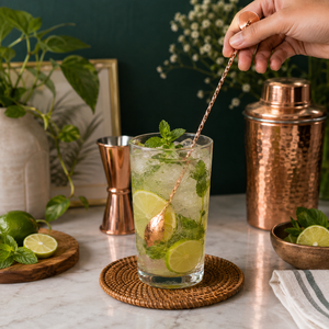 Cuillère à cocktail en cuivre avec manche torsadé, mélangeur pour barman, agitateur pour long drink, pour bar, café, mocktail, maison, cuisine - Product Image 5