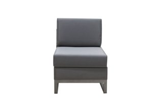 Sofá Moderno de Una Plaza, Cuadrado, Respaldo Firme, Relleno de Espuma, Tapizado en Tela, Patas de Metal, Sin Brazos, Mueble para Sala de Estar - Product Image 2