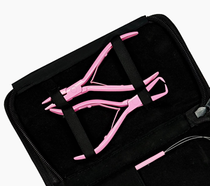 Kits de Extensiones de Cabello de Uso Comercial con Etiqueta Personalizada, Anillos Micro Nano de Acero Inoxidable de Grado Quirúrgico Rosa Intenso, Alicates y Herramientas - Product Image 3