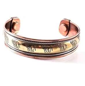 Bracelet magnétique en fil de cuivre de qualité supérieure, artisanat métallique, ensemble de bracelets, pur cuivre naturel fait à la main, thérapie par le cuivre pur - Product Image 4