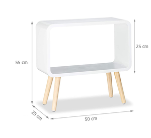 Modern Wood Coffee <b>Table</b> <b>Side</b> <b>Table</b> Accent <b>Table</b> White Top <b>Storage</b> Shelf for Living Room Bedroom - Product Image 2