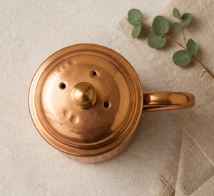 Hammered Pure <b>Copper</b> Mug with Lid – Handmade <b>Copper</b> Drinking <b>Cup</b> for Water, Tea, Coffee & Ayurvedic Use - Product Image 3