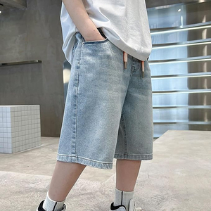 Pantalones Cortos de Mezclilla Vintage al por Mayor, Lavado Ácido, Verano, Casual, Tejido, Cintura Media, Transpirable, Logotipo Personalizado, OEM, Streetwear, Venta al por Mayor - Product Image 3
