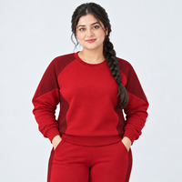 Sweat-shirt moderne pour femme en tissu tricoté extensible, mouvements fluides, texture douce, coutures durables, silhouette décontractée, personnalisation OEM