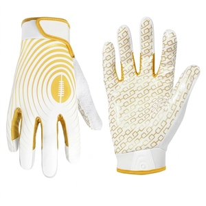Nouveauté : Gants de football américain respirants de haute qualité à doigts entiers avec fermeture auto-agrippante pour le football américain - Product Image 1
