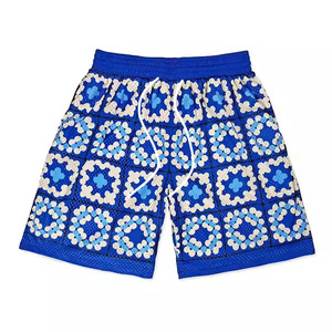 <b>Men</b> Front Logo <b>Quick</b> <b>Dry</b> Mid Waist Drawstring Casual Breathable Board <b>Shorts</b> Light Blue for - Product Image 3