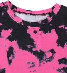 Camisetas de Talla Grande para Mujer con Estampado Tie Dye, Casuales, con Patrón Sólido, Blanqueadas, Modernas, Sublimadas por Transferencia de Calor - Product Image 4