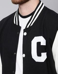 Factory Custom <b>Men</b> Wool Blend Eco-Friendly Winter Varsity <b>Jacket</b> White Sleeve <b>Letter</b> Embroidery Chenille Streetwear Letterman - Product Image 6