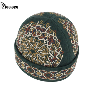 Casquette de cyclisme unisexe pour adultes de haute qualité en Spandex/Polyester avec impression par sublimation, vert forêt, à revers plié, style bonnet. - Product Image 2
