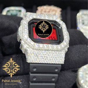 Reloj de Cuarzo con Incrustaciones de Diamantes, Reloj de Pulsera Digital con Retroiluminación LED, Alarma, Cronógrafo, Resistente, Unisex, de Vestir - Product Image 4