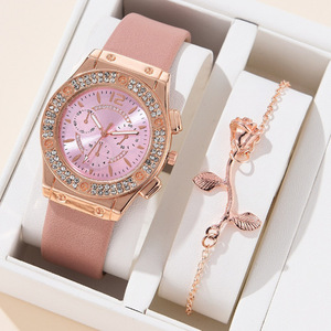 Elegante Reloj de Pulsera para Mujer con Brazalete, Conjunto de Reloj de Cuarzo Moderno para Dama, Relogio Feminino - Product Image 1