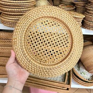 Round <b>Placemat</b> Handmade Natural Woven <b>Table</b> Mat Eco Friendly <b>Dining</b> <b>Table</b> Decor for Kitchen Restaurant Hotel Wholesale - Product Image 1
