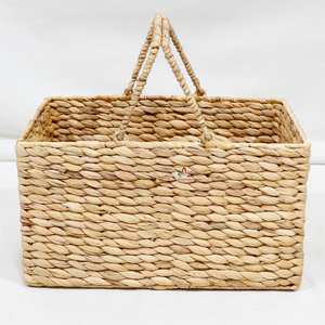 <b>Rectangle</b> Natural Rattan <b>Storage</b> <b>Basket</b> With Handles Rustic Multi-Purpose Design - Product Image 4