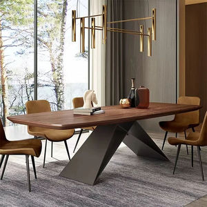 Mesa de Comedor Moderna de Lujo Daystar Trade con Base Escultural en Forma de A y Cubierta de Madera Natural, Muebles Contemporáneos para Comedor - Product Image 3