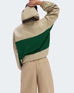 Half-zip design adjustable hood mesh lining side zipper pockets windbreaker Nylon Tracksuit Shorts Summer spring unisex Suit - Product Image 4