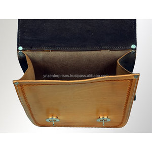 Y & Z-Bolsa de sillín de cuero genuino, bolsos de sillín hechos a mano de alta calidad, proveedores ecuestres, bolsas para SILLÍN de salto - Product Image 3