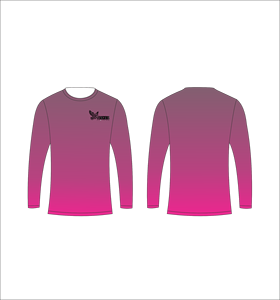เสื้อตกปลาแห้งเร็วไล่เฉดสีชมพูแขนยาวเสื้อยืดกีฬาแบบซับลิเมชั่น - Product Image 2