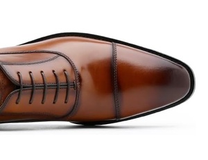 Formal High Quality Genuine Leather <b>Brown</b> Dark Color Lightweight Breathable Durable <b>Lace</b>-up Spring Shoes <b>Boots</b> Leather Made - Product Image 3