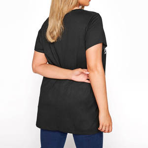T-shirt pour femme de haute qualité 100% coton, surdimensionné, logo imprimé sur écran personnalisé, appliques, tissu respirant 220g, t-shirt pour femme, été - Product Image 2