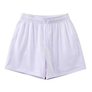 Shorts amples d'été pour hommes en tissu mesh avec logo personnalisé, double couche, style américain, en coton respirant - Product Image 3