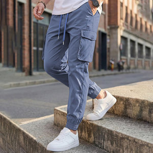 <span class=keywords><strong>Pantalones</strong></span> Cargo para <span class=keywords><strong>Hombre</strong></span> a Precio Económico al por Mayor, Corte Ajustado, Estilo Hip Hop, Versátiles, Vintage, para Campismo, Montañismo y Senderismo - Product Image 4