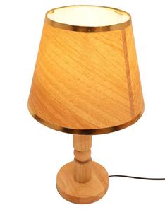 Wooden <b>Table</b> <b>Lamp</b> With Empire Shade Beige Wood <b>Base</b> Scandinavian Design Light Source Warm White - Product Image 3