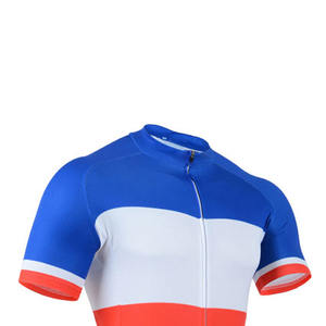 Nouvel arrivage : Ensemble maillot de cyclisme personnalisé respirant à col montant et fermeture éclair, grande taille, manches courtes pour adultes - Product Image 4