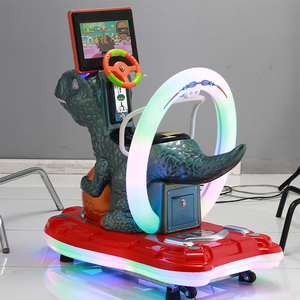 Manège pour enfants Dinosaure Premium à monnayeur, mouvements de descente et rotation, musique agréable, construction métallique - Product Image 6