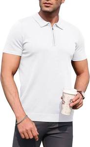 <b>Zipped</b> Plain <b>Polo</b> Mens T <b>Shirt</b> Soft Cotton Breathable Casual Short Sleeve Comfortable Apparel - Product Image 1