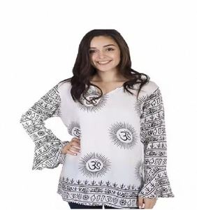 Super Fine Printed Cotton & Rayon Summer Women's Lightweight Breathable Quick Dry Loose Fit Comfortable Soft <b>Kurti</b> - Product Image 3