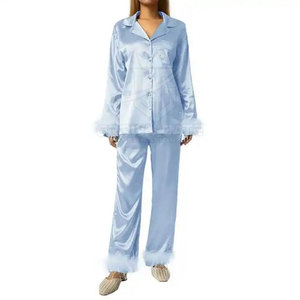 High Quality Best Selling Women Night Sleeping Suit 100% Silk Made Soft Breathable Fabric Women Sleeping Suit - Product Image 5