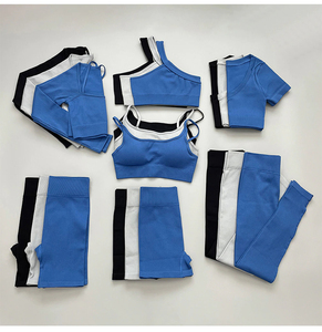 Custom High Quality 5 Piece Fitness Clothing Sportswear Gym Leggings Activewear Sports Shorts Bra Women Workout Yoga Wear Sets - Product Image 1