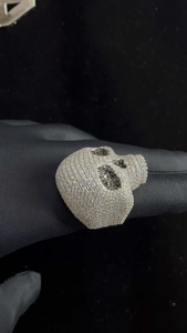 Moissanite Skull <b>Ring</b> Iced Out Luxury Hip Hop Statement Jewelry Mens Gothic Fashion <b>Ring</b> - Product Image 4