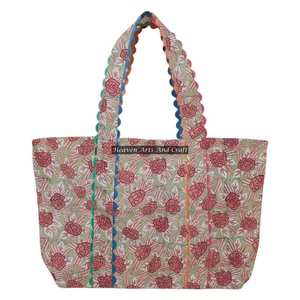 Sac avec bordure en ric-rac, grande capacité, léger, multifonctionnel, tendance, cadeau artisanal, sac personnalisé - Product Image 1
